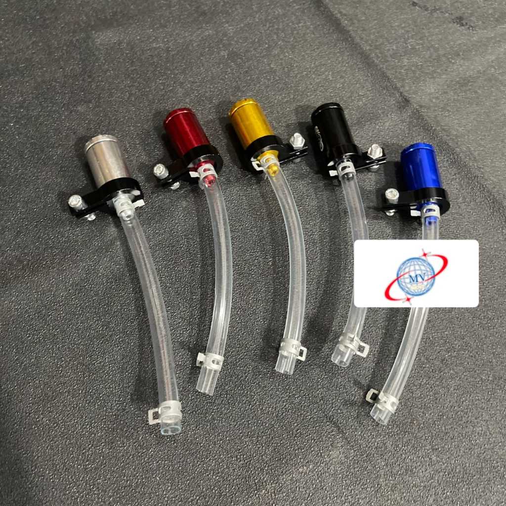 TABUNG MINYAK MASTER REM DEPAN FULL CNC + SELANG 15cm TABUNG MASTER OIL CUP TUBE DRAIN SELANG FILTER