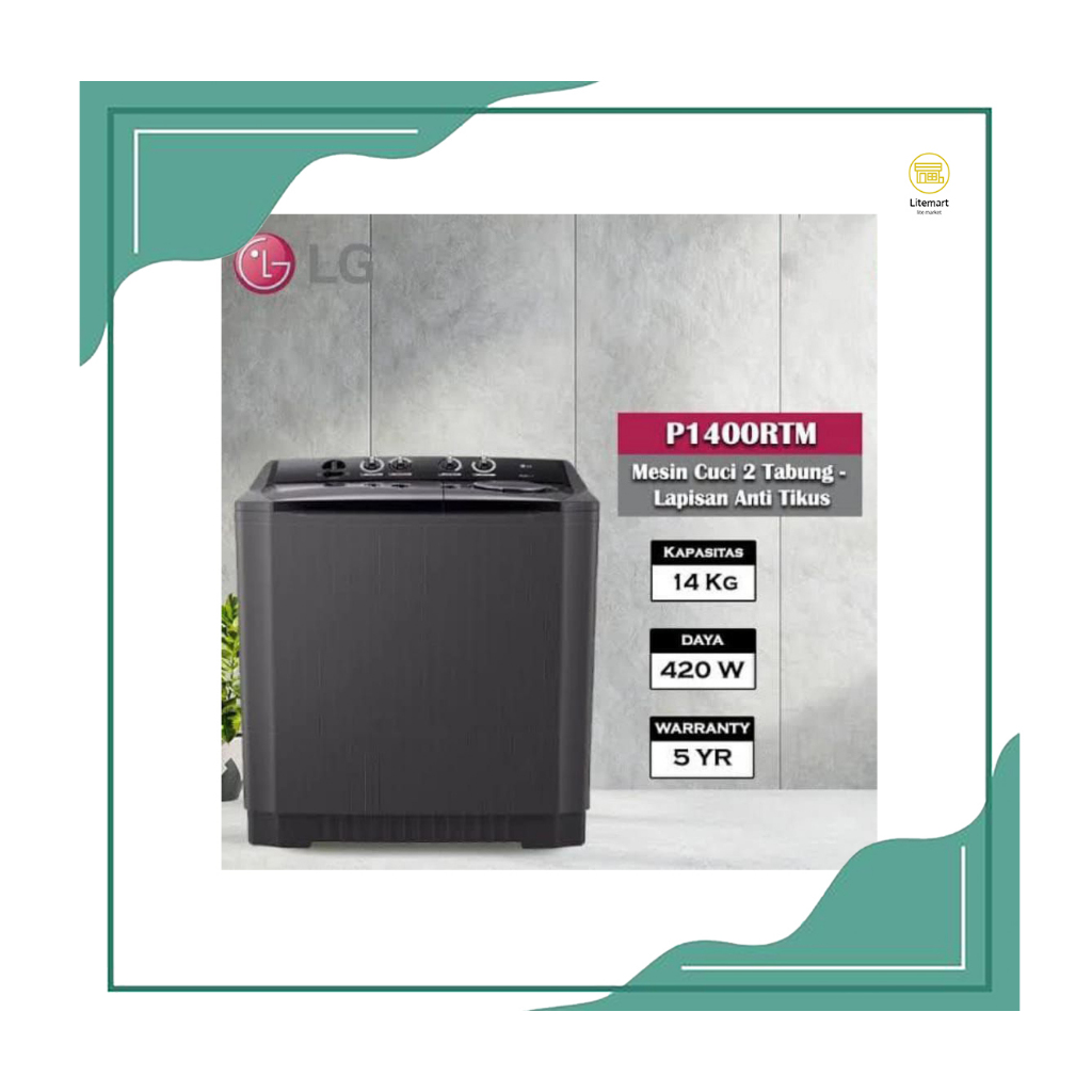 LG MESIN CUCI 2 TABUNG 14KG/15KG/18KG