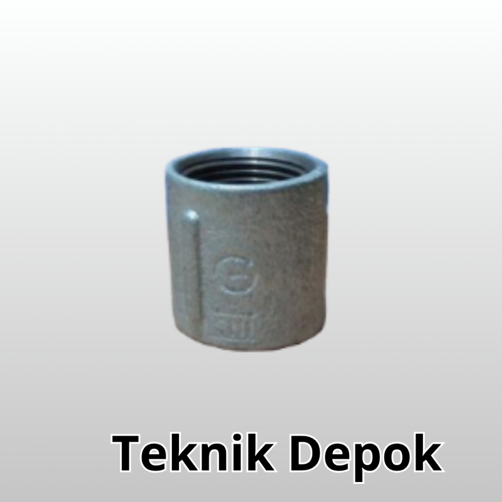 Socket Besi 1 1/2 inch Sambungan Pipa Air Ledeng Sock Welding Shok Las Sok Drat Dalam Besi 1.5 inch 