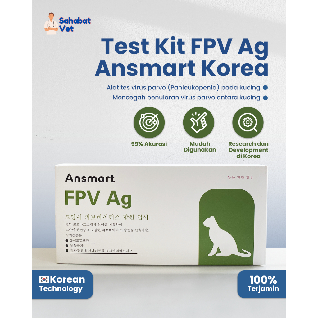 Ansmart Test Kit FPV AG Feline Panleukopenia Virus Antigen Rapid Test