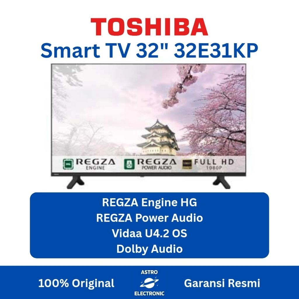 TOSHIBA 32E31KP HD READY SMART TV 32 Inch