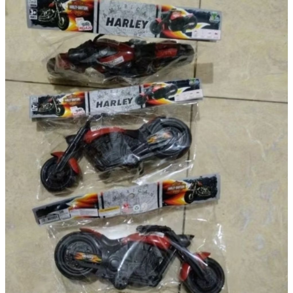 Motor Mainan Anak Model Harley – Mainan Motor Sport Plastik / Motor Aksi Dorong