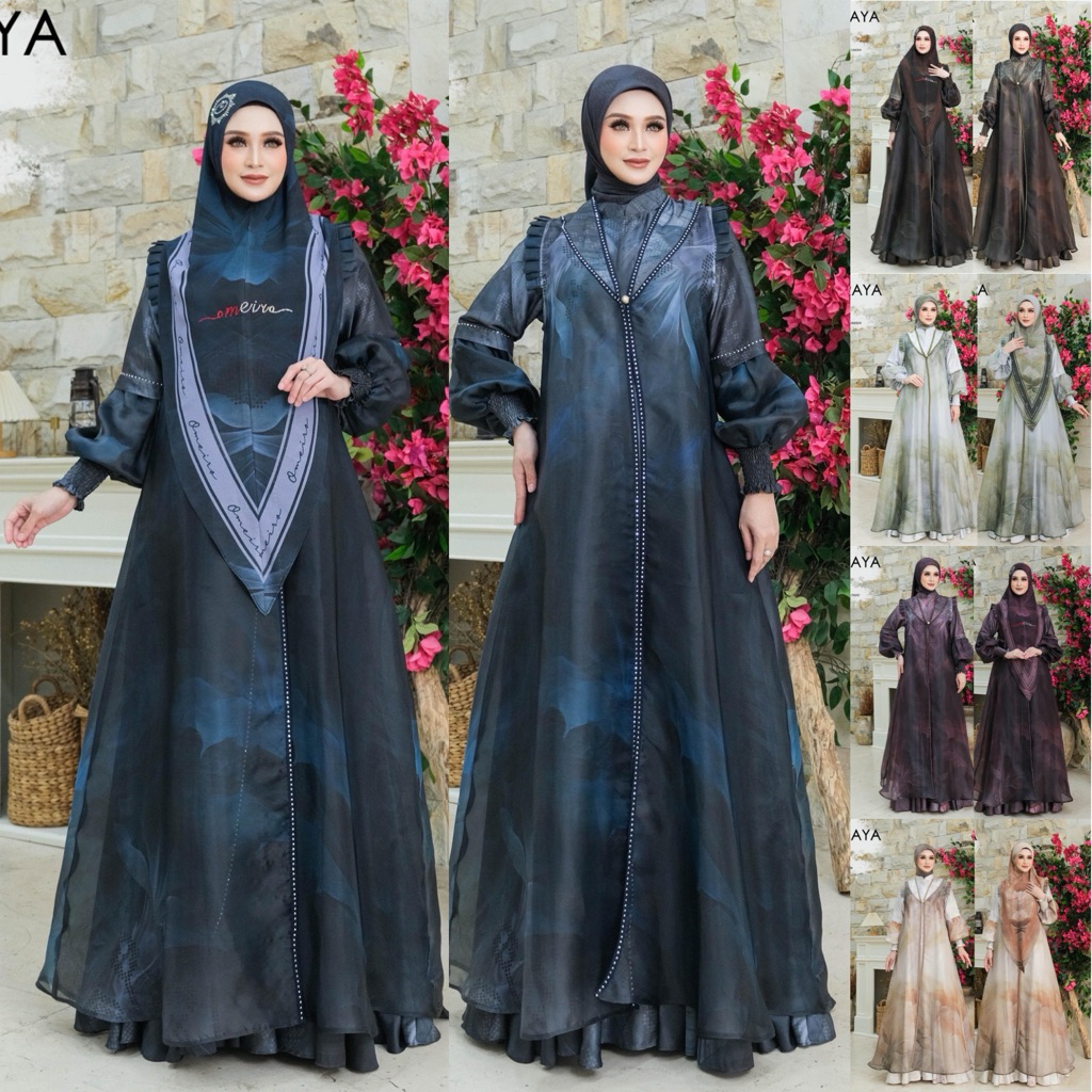 Naraya Series by Omeiro | Gamis Set khimar & Scarf