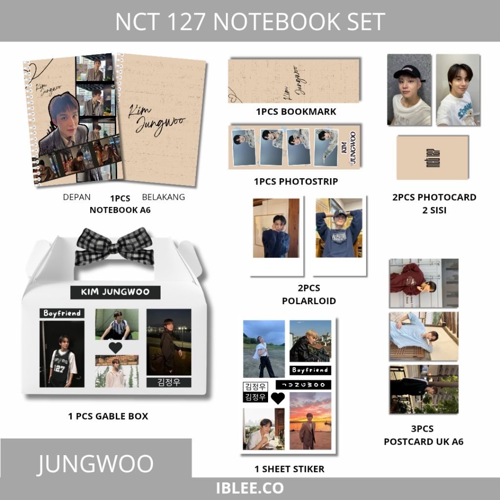 Iblee - Kpop Notebook Set NCT 127 / Notebook A6 Polos Kpop NCT 127 / Buku Tulis Mini Kpop NCT 127