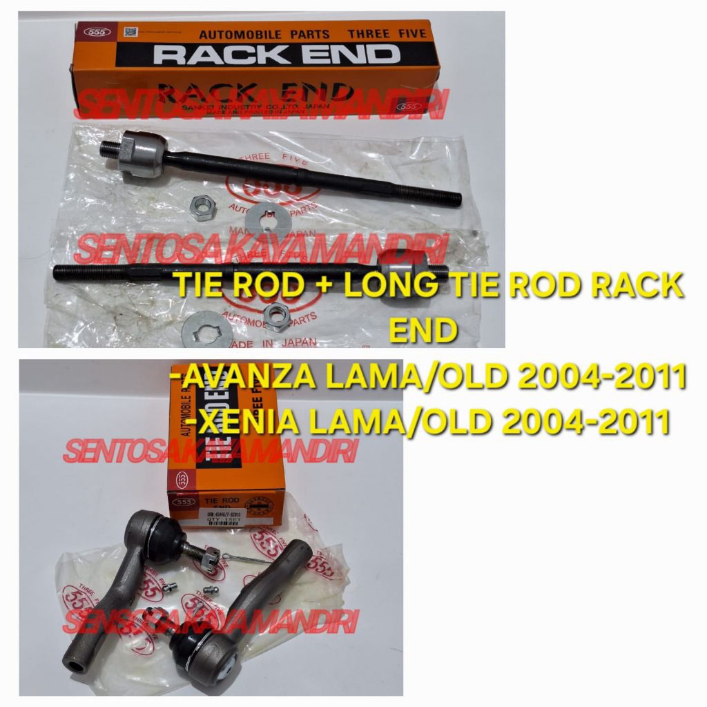 TIE ROD END + LONG TIE ROD RACK END 555 JAPAN MOBIL AVANZA / XENIA LAMA 2004-2011