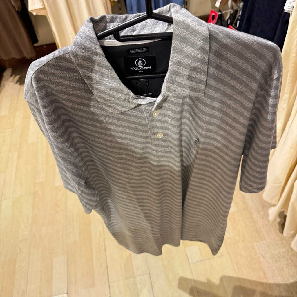 kaos polo pria volcom original oswald short sleeve polo white