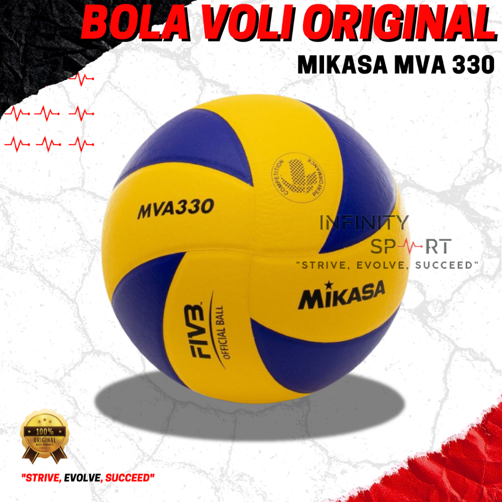 MIKASA Bola voli MVA330 ORIGINAL bola volly mikasa original bonus jaring & pentil
