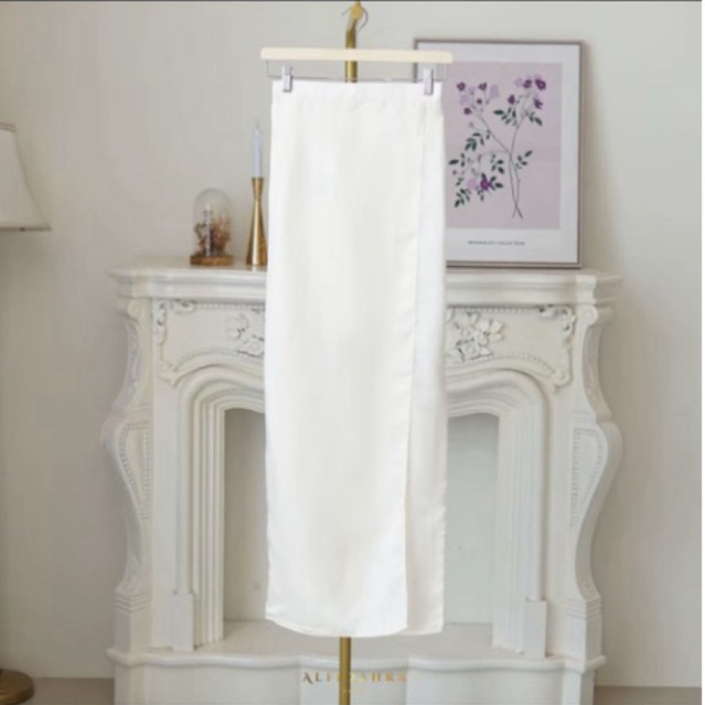 Rok Span Satin Belah Pinggir Hijab Friendly. Rok Span Bridal, Rok Span Satin Kondangan.