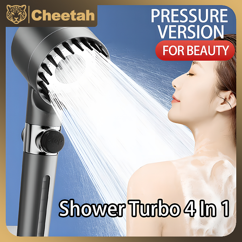 Kepala Shower Turbo Bertekanan Tinggi Shower Adjustable Massage