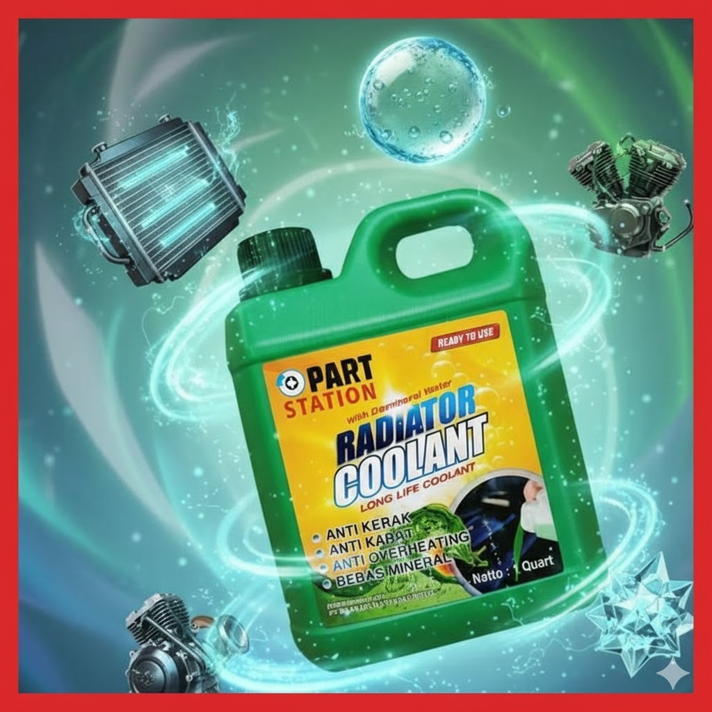 Partstation Air Radiator Coolant 1 Liter cocok untuk semua merek mobil & motor