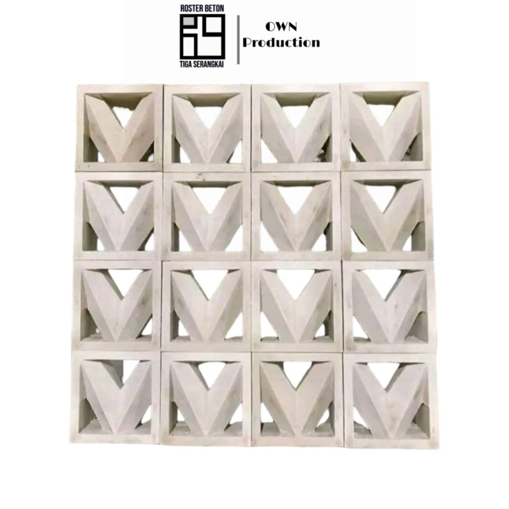 Roster beton / Loster beton minimalis modern motif A3D