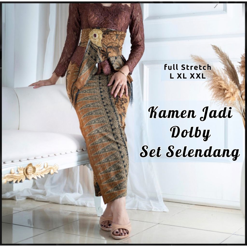 Kamen Jadi Dolby Batik Full Strait Set Selendang By Creative