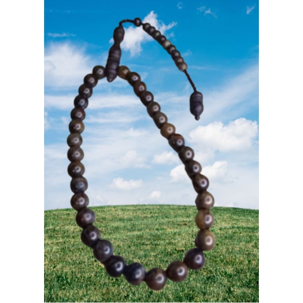 tasbih kayu gaharu wangi 33 butir 12mm tasbih gaharu hitam kalimantan