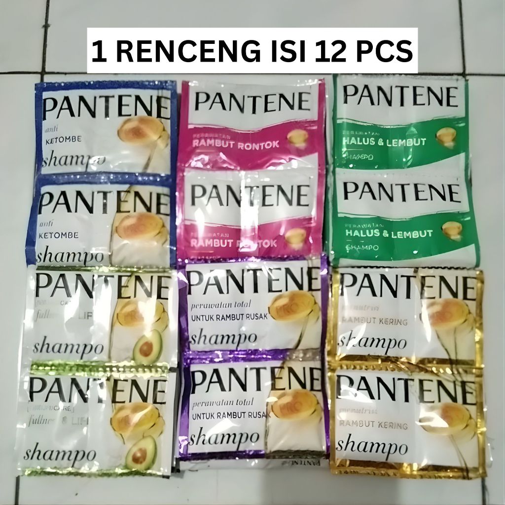 (1 RENCENG ISI 12 PCS) Shampo Pantene Sachet Anti Ketombe Lepek | Rontok | Rusak | Halus Lembut | Hi