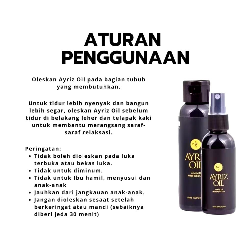 AYRIZ OIL 100ML MINYAK TERAPI HERBAL - MINYAK TERAPI ORIGINAL