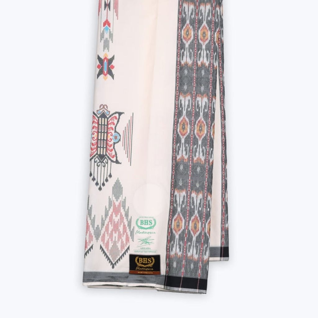 Sarung BHS Masterpiece Gold Motif M98 SEA Putih Merah