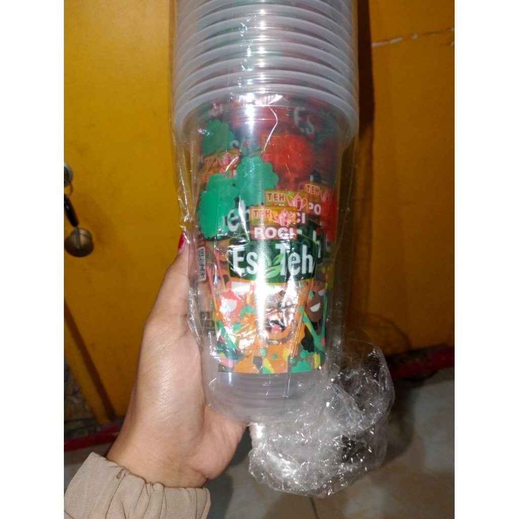 Cup Teh Poci 16oz oval asli teh poci