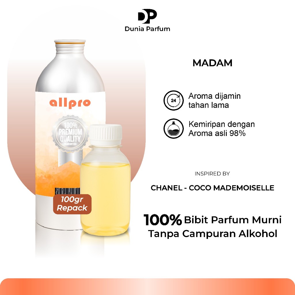 BIBIT PARFUM ALLPRO MADAM INSPIRED BY CHANEL - COCO MADEMOISELLE