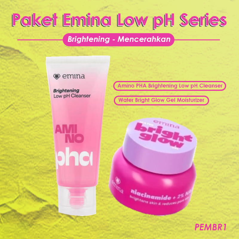 Paket Emina Low pH Brightening Series - Skincare Mencerahkan untuk Kulit Sensitif