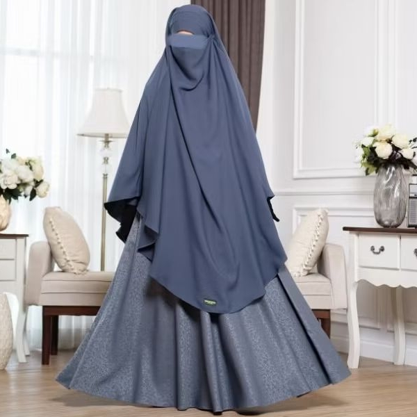 gamis syar'i umbrella special warna FOLKSTONE GREY by ghumaisha collection