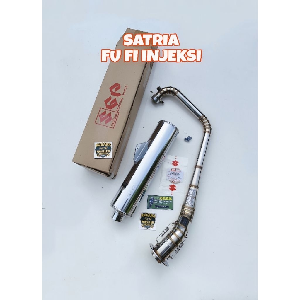 Knalpot Satria Fu CKD/ORI Lokal pnp di Satria FU FI injeksi