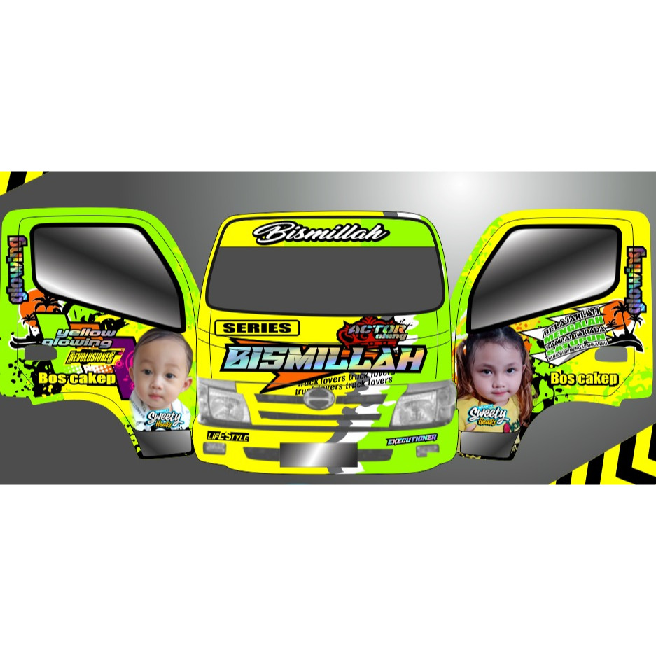 STIKER FULL KABIN DUTRO TRUCK DYNA DECAL MOBIL TRUK