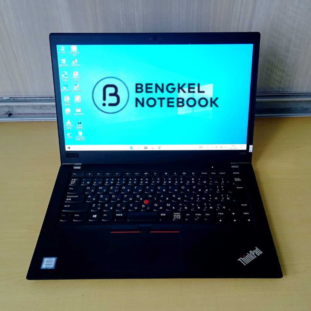 Laptop Lenovo Thinkpad T480S Corei5-8250U 1.9GHz Gen8 Ram 8Gb Ssd 256Gb Baterai Ada Touchsreen Secon