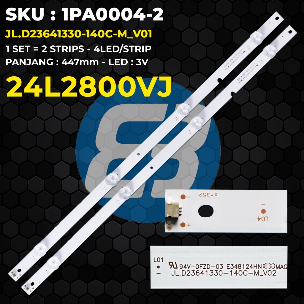 Backlight TV Toshiba 24 Inch 24L2800VJ JL.D23641330-140C-M_V02