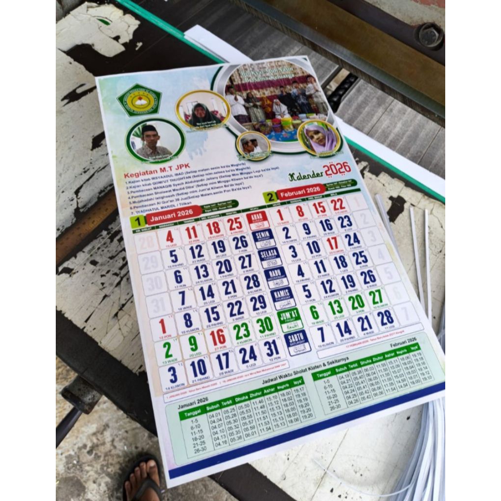 KALENDER CUSTOM 3LEMBAR FINISHING MINIMAL 10PCS