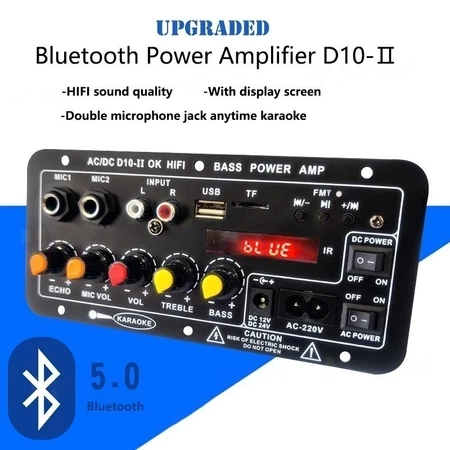 2000W Bluetooth Amplifier Super Bass 12V/24V/220V Bluetooth Speaker Module Power Amplifier