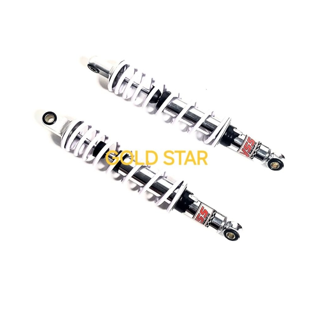 SHOCK BELAKANG COPY YSS PUTIH UKURAN 280MM BUAT MOTOR JUPITER Z / JUPITER Z1  / CRYPTON / JUPITER BU