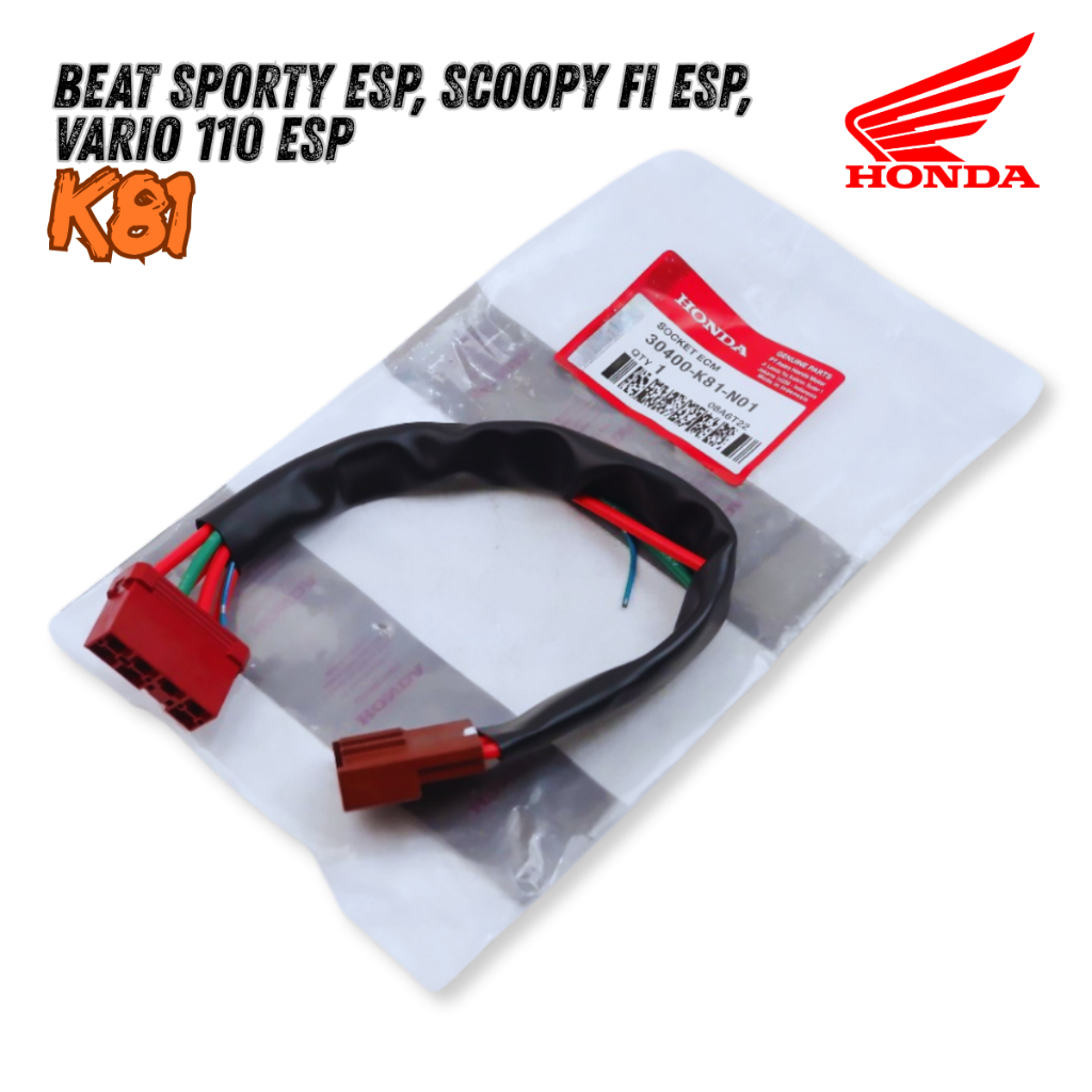socket ecu beat fi esp - kabel ecu vario 110 fi esp - kabel soket scoopy fi esp K81