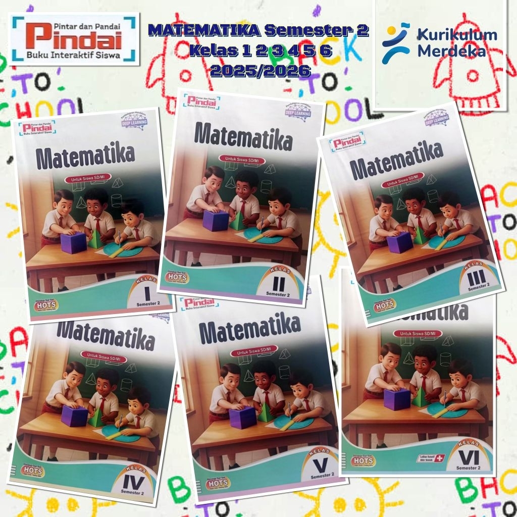 [Baru 2025/2026] lks PINDAI matematika kelas 1 2 3 4 5 dan 6 semester 2 kurikulum merdeka penerbit C