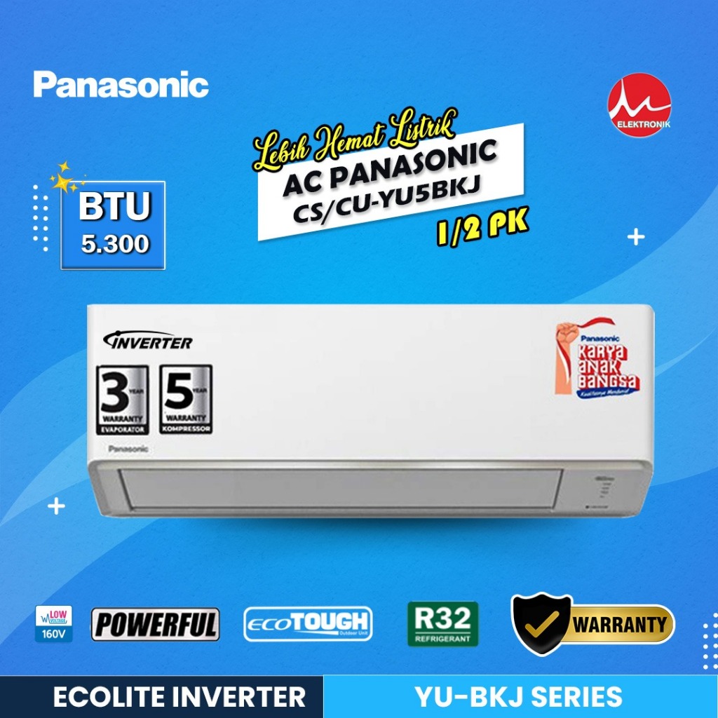 Ac Panasonic1/2 PK Inverter CS/CUYU5BKJ