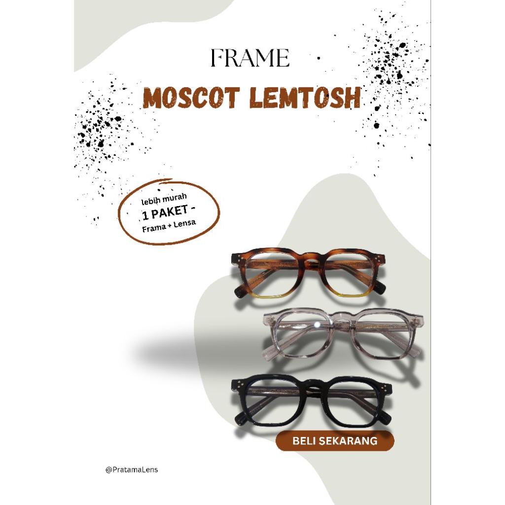 Kacamata minus/gaya model moscot