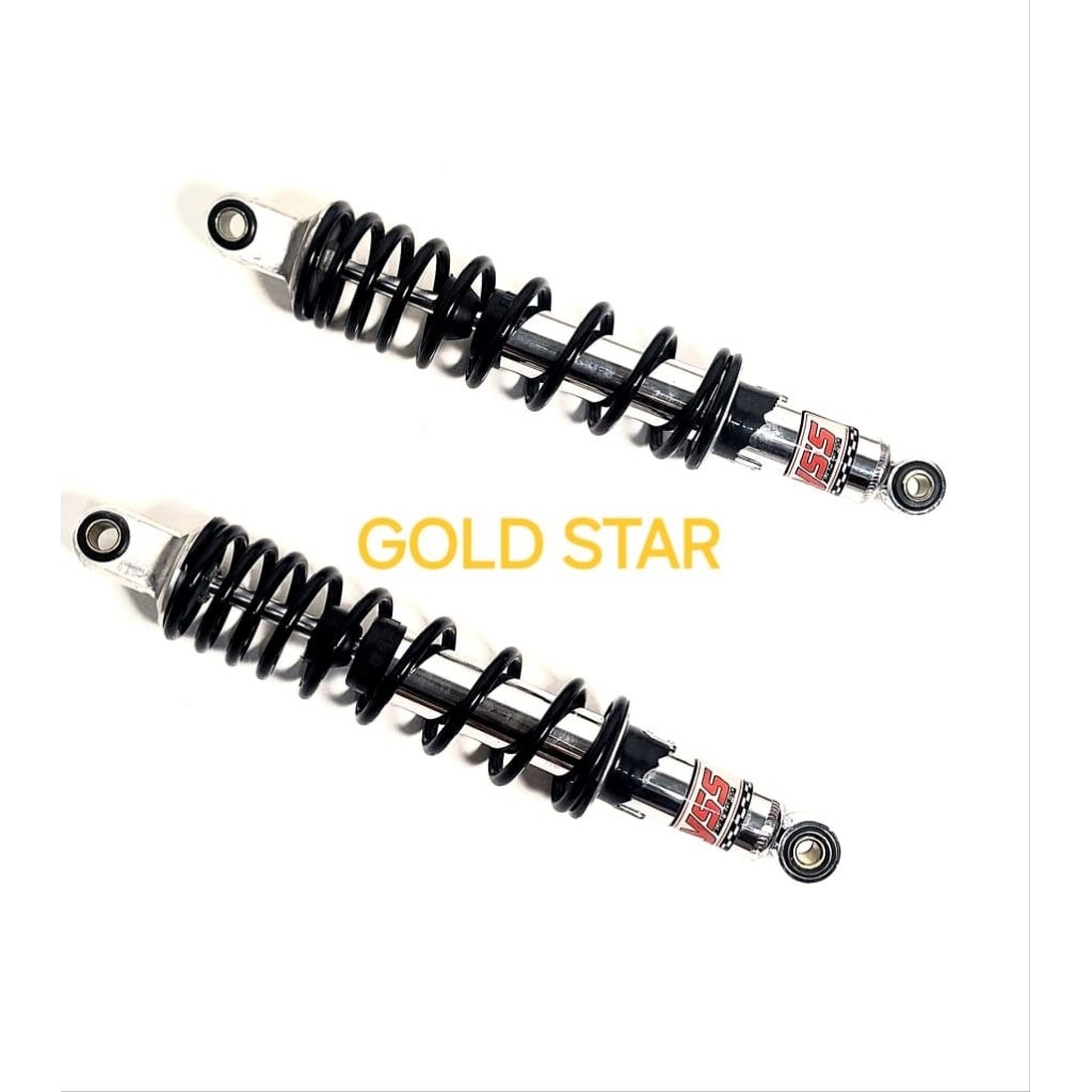 SHOCK BELAKANG COPY YSS HITAM/KUNING UKURAN 280MM BUAT MOTOR JUPITER Z / JUPITER Z1  / CRYPTON / JUP