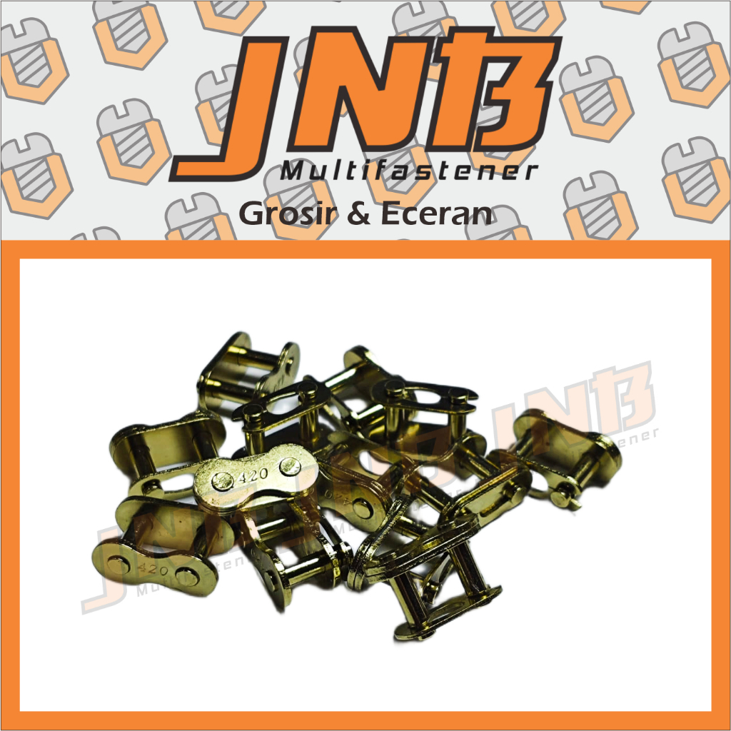 Sambungan Rantai Motor Gold 420 – Master Link Warna Emas Kuat & Tahan Karat