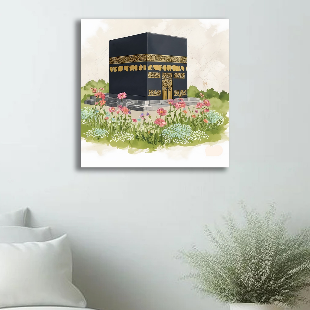 HIASAN DINDING/PAJANGAN DINDING-KABAH BUNGA ANYELIR-BESAR 30X30