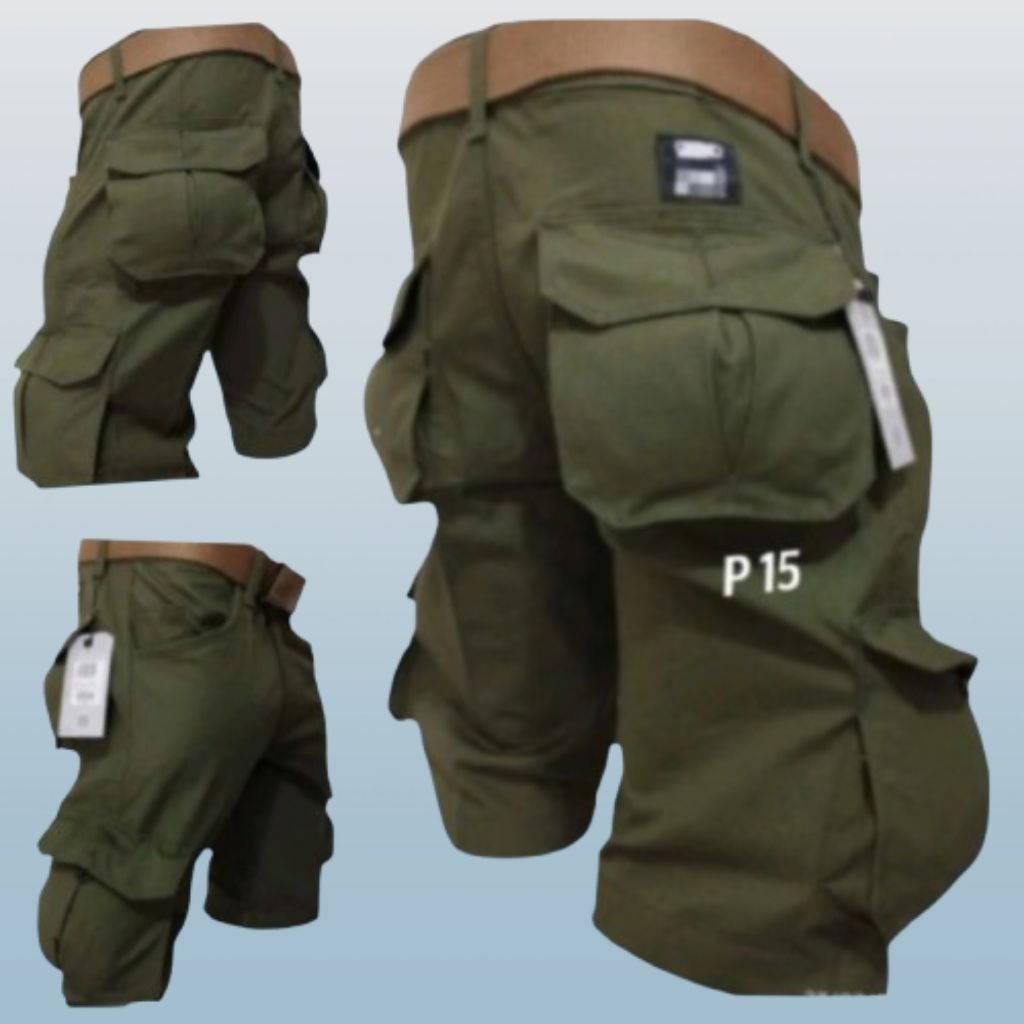 Kargo Pendek Pria/Celana Pendek Kantong Samping