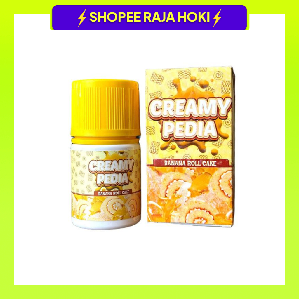 CREAMYPEDIA BANANA ROLL CAKE 60ML FREEBASE 100% ORIGINAL BY MAJAPAHIT