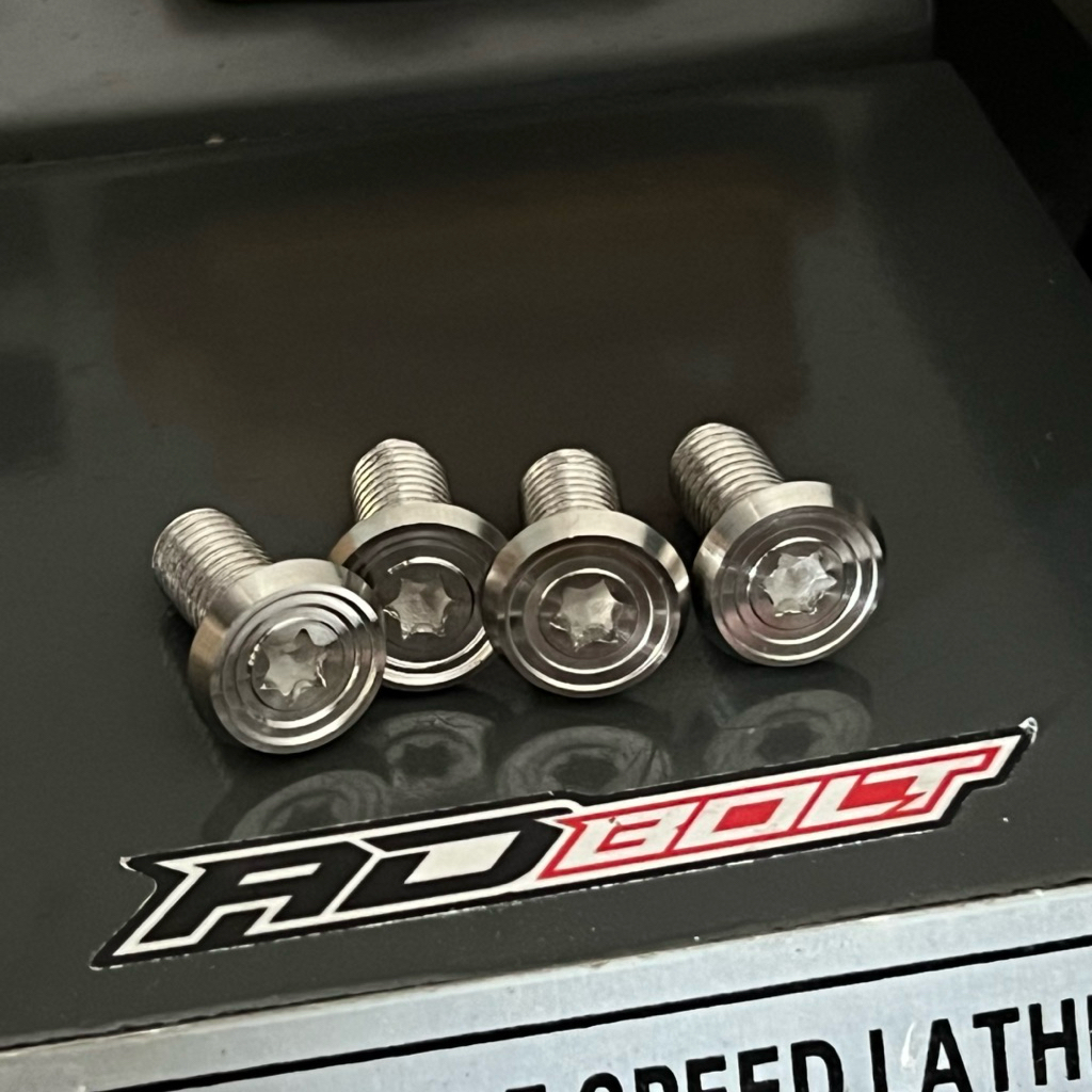 BAUT 12 M8 SLIM STAINLESS STENLIS KUNCI BINTANG UNTUK CAKRAM DISC DLL