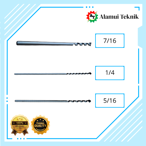 JCK - Mata Bor Bobok / Chisel Bit Only, 1/2, 1/4, 3/8, 5/16 Dan 7/16