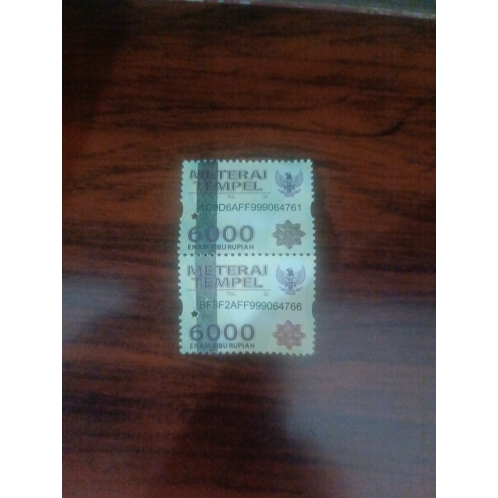 Materai tempel 6000 tahun 2015 2016 2017 2018 2019