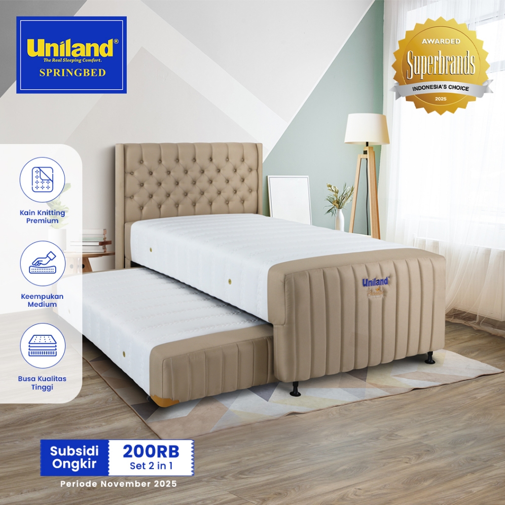 Uniland Springbed 2 in 1 Rivera Ashton - Kasur Spring Bed Sorong 2in1