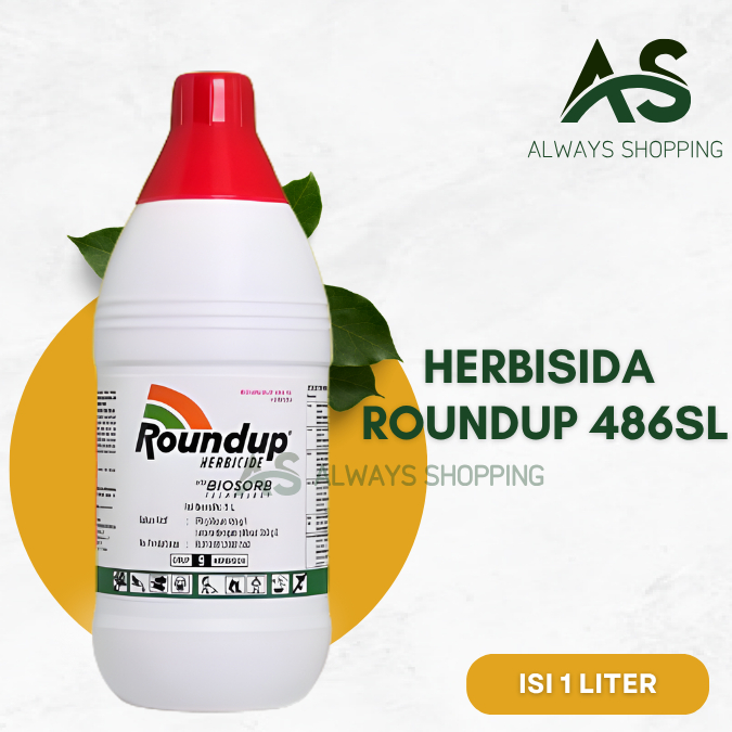 [A1] Roundup 486 SL Herbisida Obat Pembasmi Rumput Liar 1 Liter untuk Tanaman Jagung