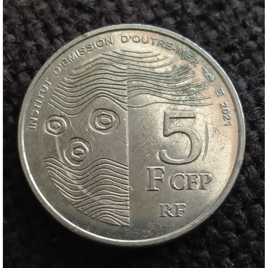 Koin 5 Francs French Pasifik Territories 2021