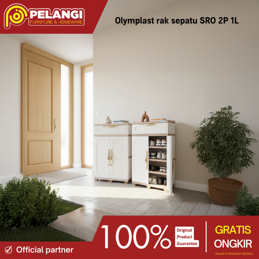 Rak Sepatu | Rak Sepatu Plastik | Rak Sepatu Susun | Olymplast Rak Sepatu Susun SRO 2 SW