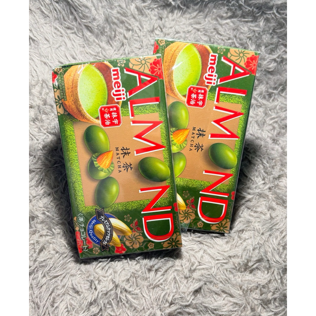 ALMOND MATCHA MEIJI COKLAT JEPANG