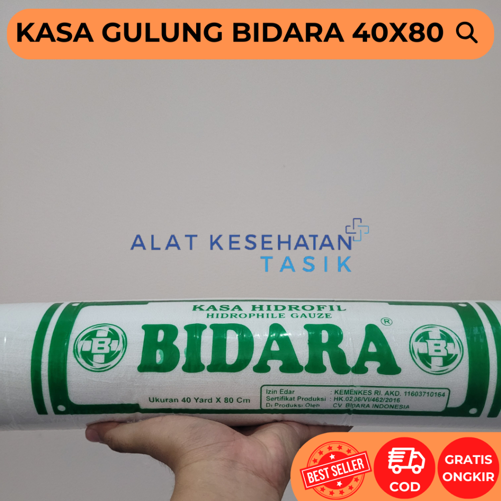 Kasa Gulung Bidara 40 X 80 / Kasa Gulung Bidara 20 X 80 Hidrofil Steril Tebal