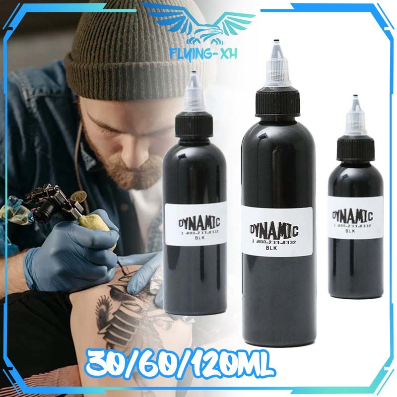 30/60/90/120ml Tinta Super Black Ink Tattoo Tato Pigmen Tinta Tinta Tato Hitam Tinta Tattoo Tinta Ta